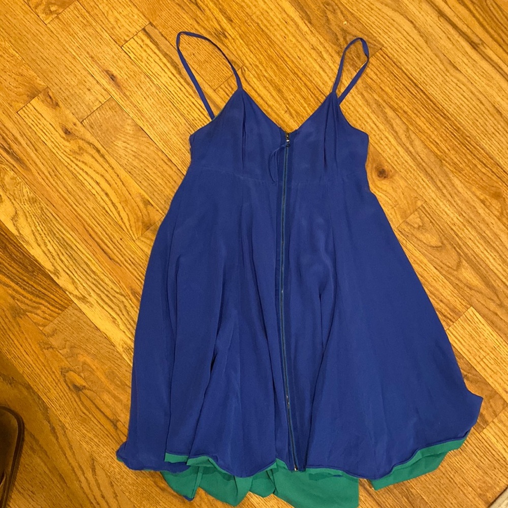 Leifsdottir blue and green full zip dress